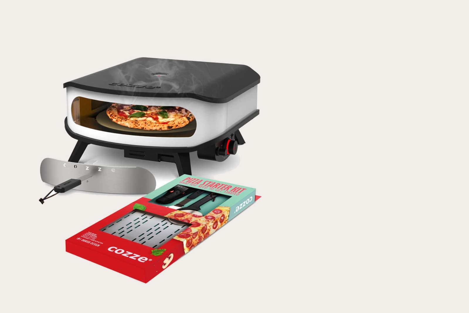 Bei Kauf eines rotierenden Pizzaofens von Cozze Pizza Starter Kit im Wert von 68.99€ gratis dazu