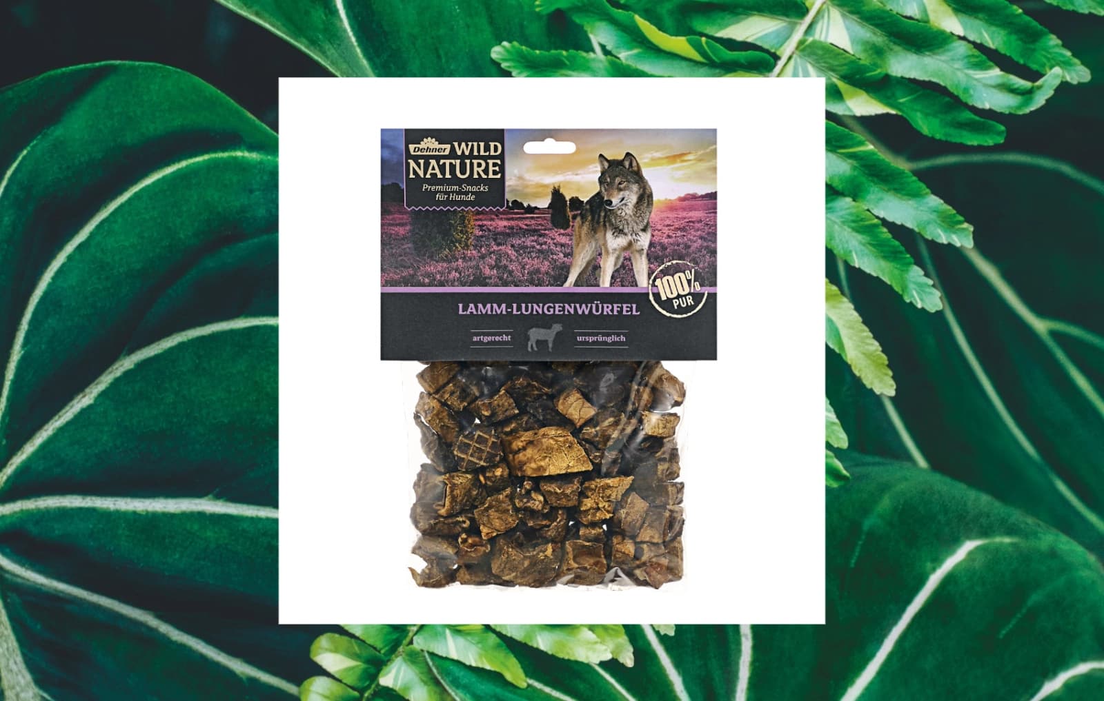 Geschenk 2: Dehner Wild Nature Hundesnack Lamm-Lungenwürfel (200 g)