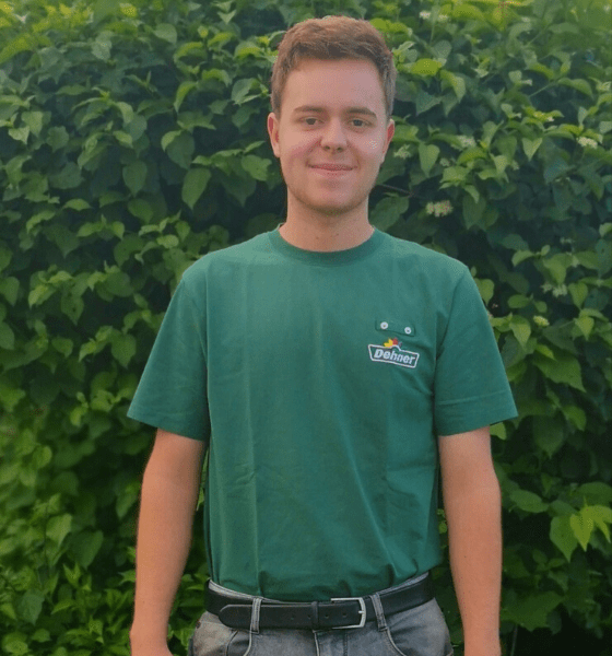 Louis absolviert seine Ausbildung im Dehner Garten-Center in Schweinfurt